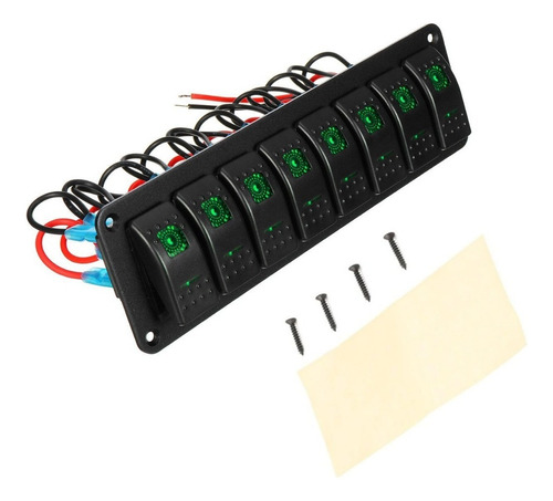 Panel Interruptor Led 8 Conectores 12v-24v - Encendido Rápi