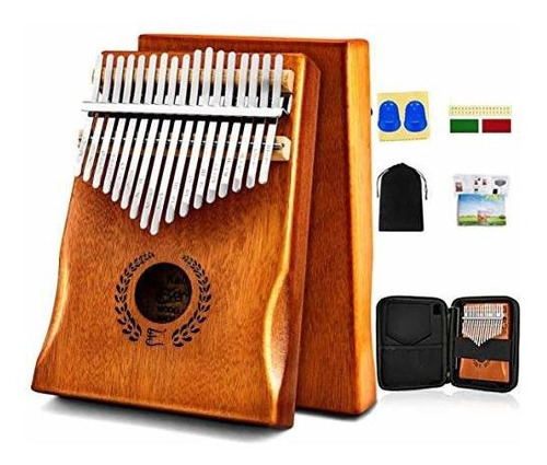 Kalimba 17 Teclas, Piano De Dedo Mbira Portatil Con Estuche 