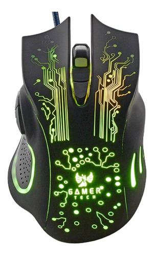 Mouse Gamer Usb 6d Retroiluminado Rgb Luz Led Ergonómico