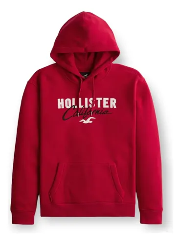 Sudadera hollister sales roja hombre