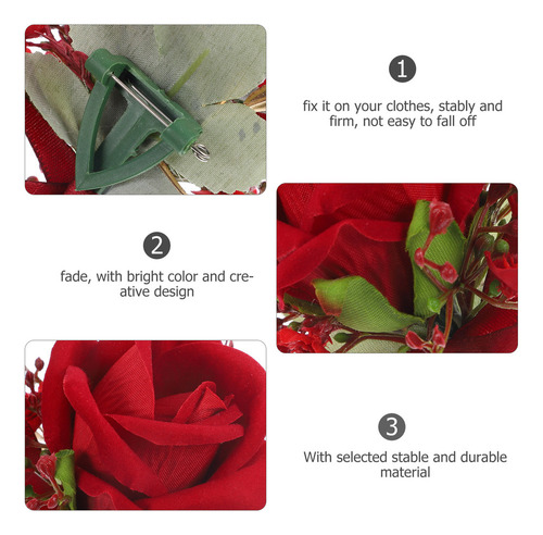 Ramillete De Boda Artificial Con Forma De Ojales Rosas Para