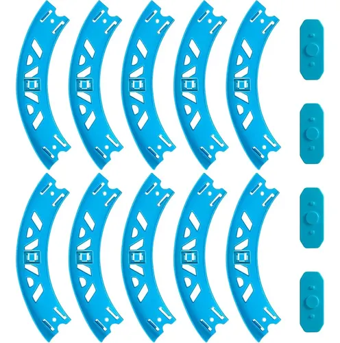 Set De 6 Curvas De 45° Para Pistas Hot Wheels - Conectores De ABS Azules, Expande Tu Circuito De Carreras