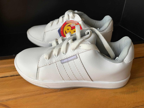 Zapatos Deportivos Blancos Para Niños-niñas Talla 34