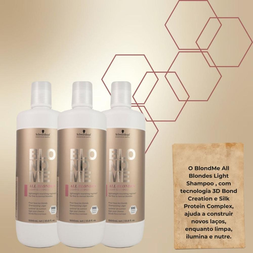 Schwarzkopf Blondme Light Kit 3 Shampoo 1l