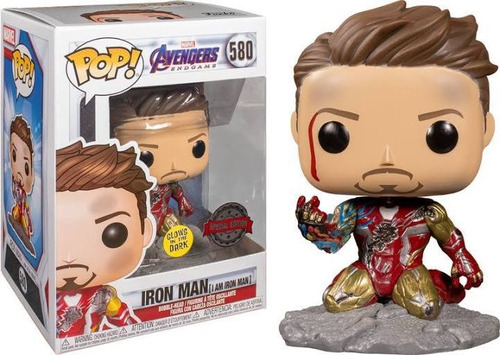 Funko Pop! Avengers Endgame: I Am Iron Man Glow-in-the-d Fka