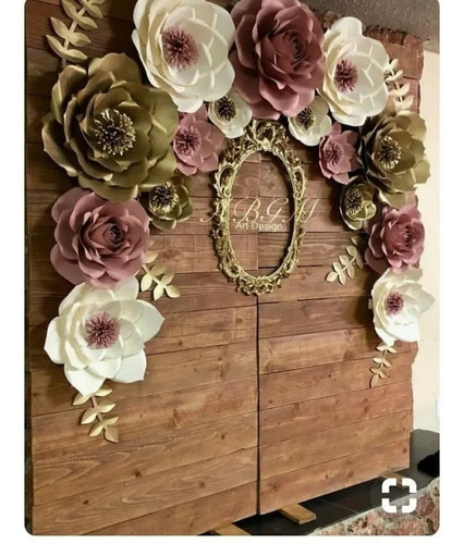 Kit 7 Flores Papel 30cm 25 Cm 20 Cm 15 Cm, Decoraçao Natal | Frete grátis Kit 7 Flores Papel 30cm 25 Cm 20 Cm 15 Cm, Decoraçao Natal | Frete grátis