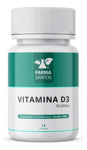 Vitamina D3 50.000ui 12 Cápsulas Sabor Sem Sabor