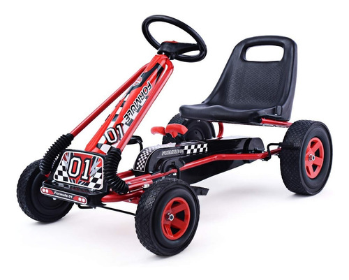 Costzon Go Kart Red Costzon Pedales Carro Montable Niños