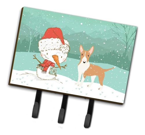 Carolines Treasures Fawn Bull Terrier Muñeco De Nieve Navida