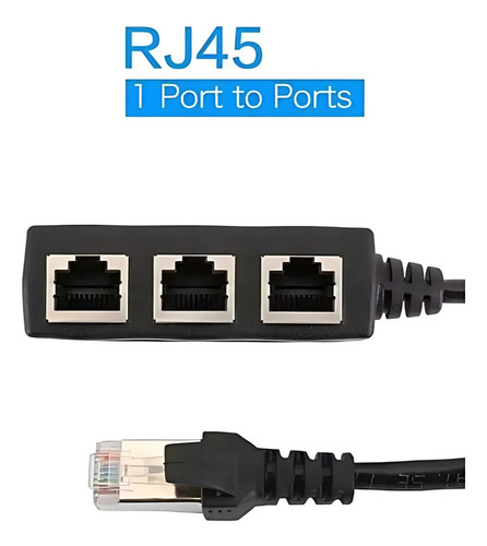 Rj45 1 A 3 Puertos Ethernet Lan Divisor De Red Extensor