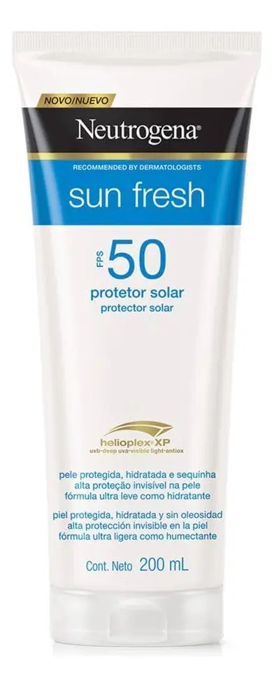 Neutrogena Protetor Solar Corporal Sun Fresh Fps50 para Todos Os Tipos 200ml