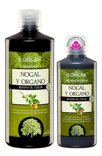 Shampoo Nogal Y Organo 1lt Y Acondicionador 500ml Florigan®