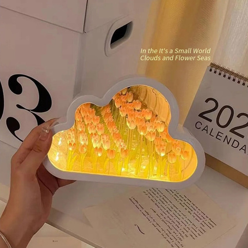 Luz Lámpara Noche Flor De Tulipanes De Nube Para Dormitorio