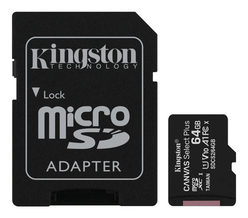 Imagen 2 de 5 de Kingston Memoria Micro Sd 64gb Clase 10 Canvas Select100mb/s