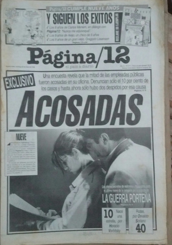 Diario Página 12 26/5/1996 9 Años Del Diario / Acoso Laboral