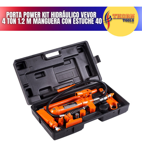 Porta Power Kit Hidráulico 4 Ton 1.2 M Manguera Con Estuche