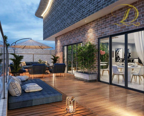 Imagem 16 de 24 de Cobertura Com 4 Dormitórios À Venda, 218 M² Por R$ 1.640.250 - Guilhermina - Praia Grande/sp - Co0068