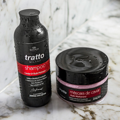 Kit Máscara Shampoo Caviar Rubi Coloridos Danificados 250g