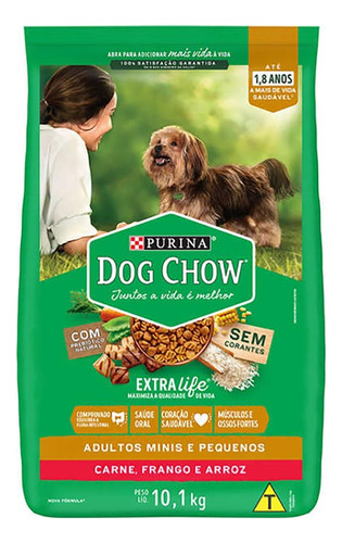 Ração Nestle Purina Dog Chow Ad Extra Life Raças Peq 10,1kg