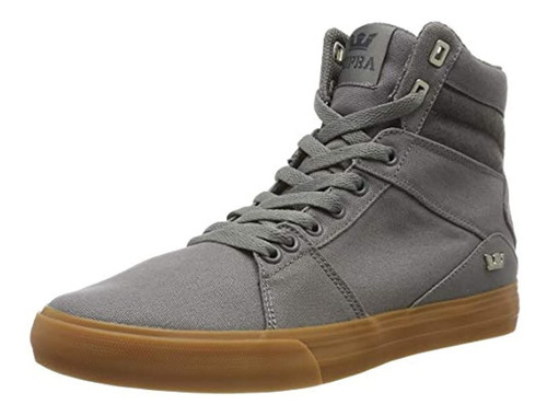 Supra Zapatos De Skate Para Hombre, Gris Charcoal Gum M 26, 