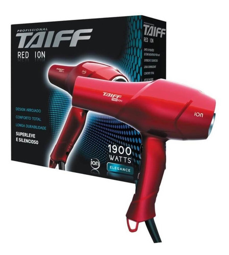 Imagem 1 de 1 de Taiff Red Íon 1900w Secador Capilar 220v
