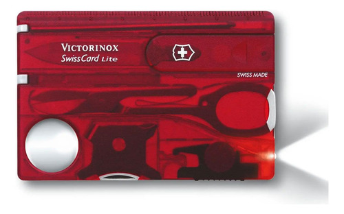 Tarjeta Victorinox Swisscard 13u Tijera Pinza Led Lupa Regla