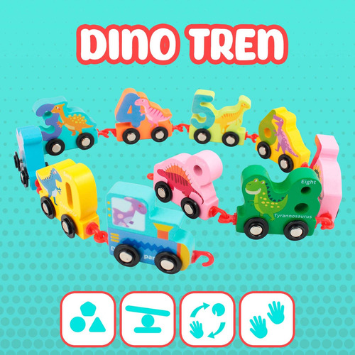 Tren Numeros Juguete Didactico Montessori Madera M-102