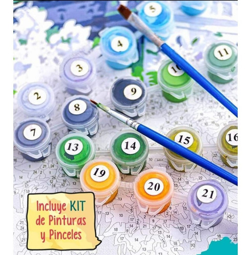 Imagen 9 de 9 de Paint By Number Kit Completo Pintura Al Oleo Unicornio