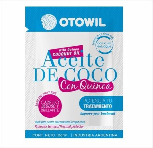 Imagen 3 de 10 de Protector Termico Aceite De Coco C/ Quinoa Caja X48uni.