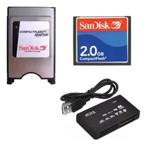 Comprar Adaptador Compact Flash Pcmcia + Cf 2gb Sandisk + Leitor Usb