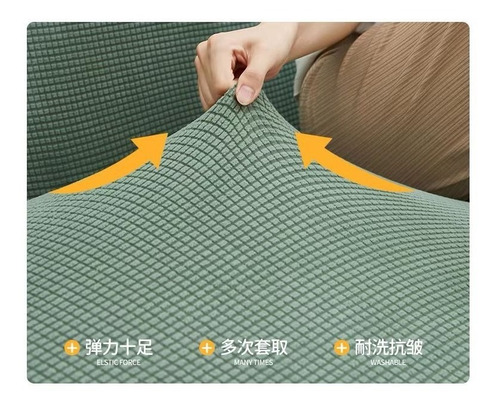 Imagen 7 de 10 de Funda De Sofá Forma De Il Chaise Longue 3 Asientos X Un Par