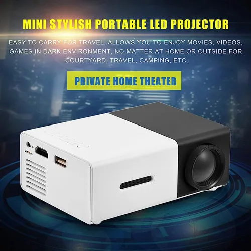 J Proyector De Imagen Portátil 1080p Hd Show Retroproyector