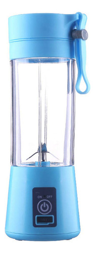 Mini Liquidificador Portatil Mao Academia Recarregável Usb Cor Azul 110V/220V