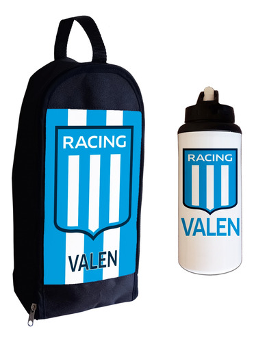 Botinero + Botella Deportiva Personalizados Varios Clubes