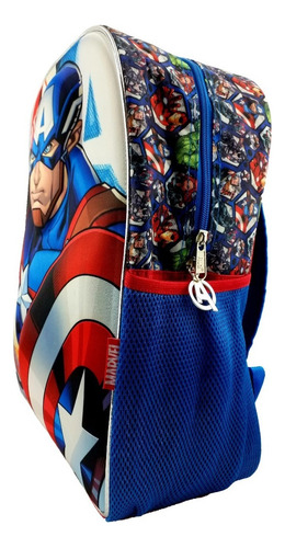 Mochila Avengers Capitan America 149179 Color Azul Diseño de la tela 3D