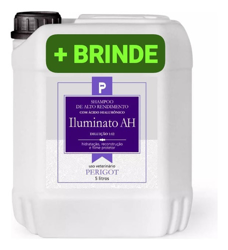 Shampoo Neutro P/ Cães Delux Iluminato Á. H. 5l Rende Muito
