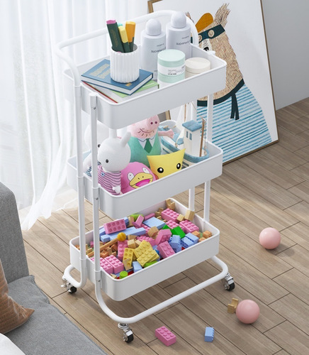 Imagen 1 de 10 de Carrito Organizador Mutiuso Con Ruedas Multi Colores Homer