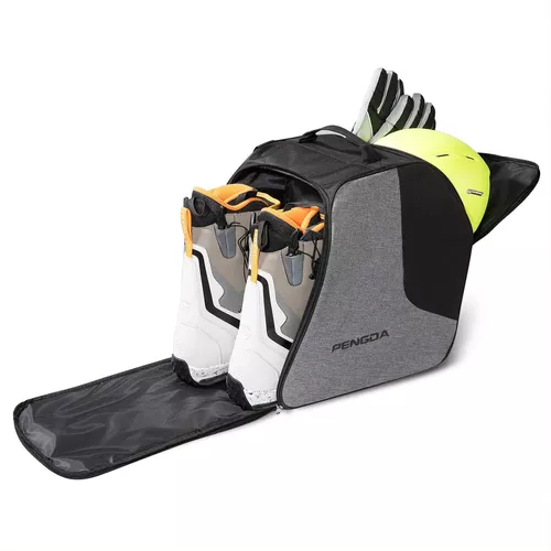 Bolsa Botas De Esqui, Snowboard Resist.agua Negro Y Gris 52l