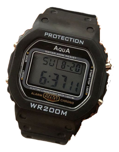 Relógio Masculino Digital Pulso Esportivo Militar Cronômetro Cor da correia Preto Cor do bisel Azul-marinho Cor do fundo Cinza