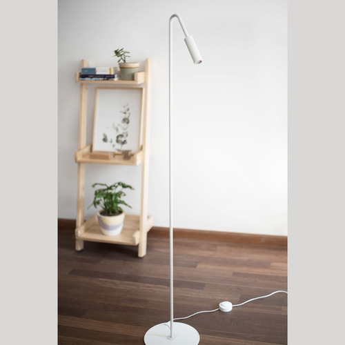 Imagen 4 de 4 de Lampara De Pie Negro Denver 140cms Alto Lampara Incluida Mf