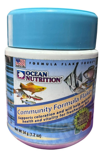 Alimento Comunitario Escamas 34gr Ocean Nutrition Acuario