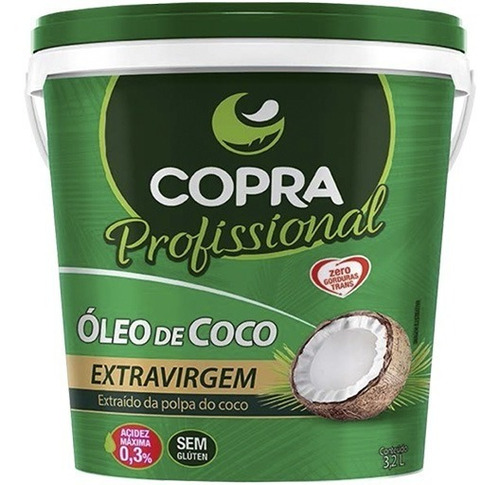 Balde Óleo De Coco Extra-virgem 3,2l Copra - Frete Expresso