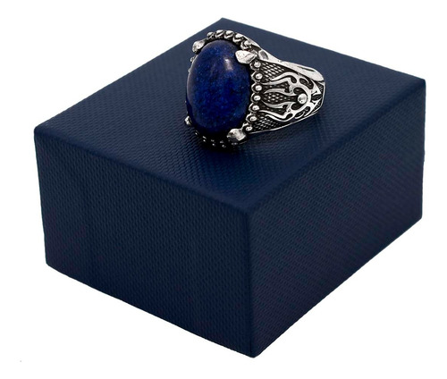 Padrísimo Anillo De Plata .925 Modelo William Lapislázuli 9