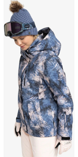 Campera Snow Roxy Jetty Solid Np Azul Print S