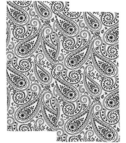 Juego De 2 Toallas De Mano Paisley En Blanco Y Negro Para Ba