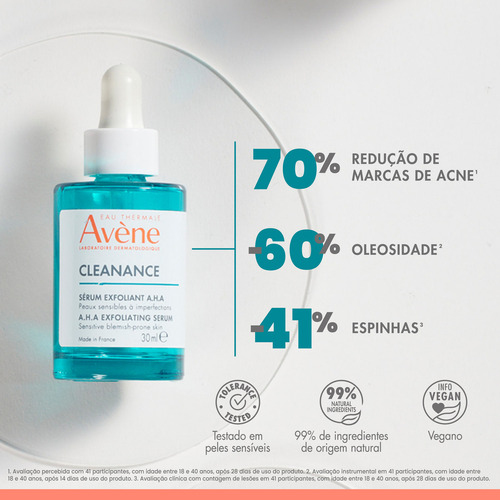 Avène Eau Thermale Cleanance A.h.a - Sérum Esfoliante 30ml Com Imperfeições Dia/noite