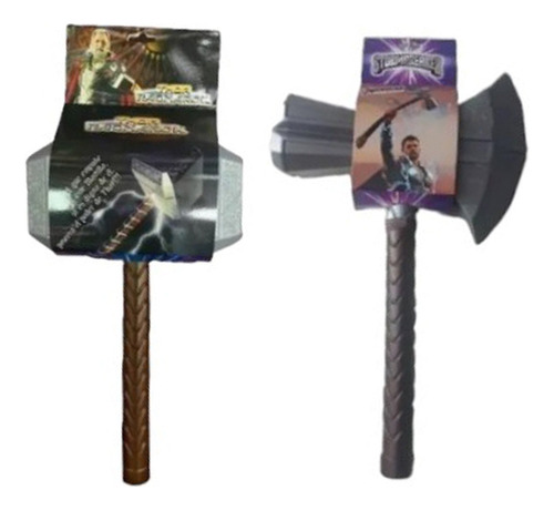 Combo Juguetes Hacha Stormbreaker + Martillo Mjolnir Thor