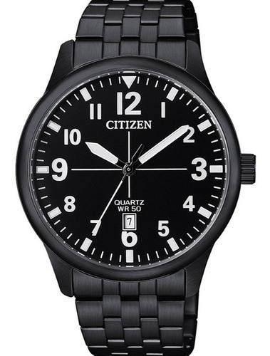 Reloj Citizen Bi105552e Japones 100% Acero Empavonado Pvd Wr Color de la malla Negro Color del bisel Negro Color del fondo Negro