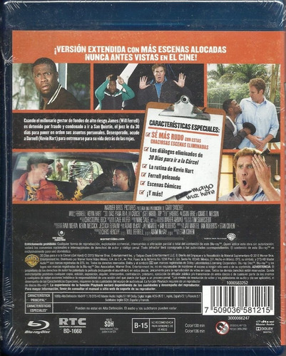 30 Días Para Ir A La Cárcel Blu Ray Will Ferrell Nuevo