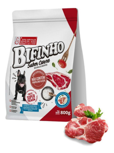 Bifinho Petisco Para Cães Sabor Carne 800g Green Pet Food